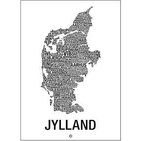 Jylland, byer - 70x100 cm