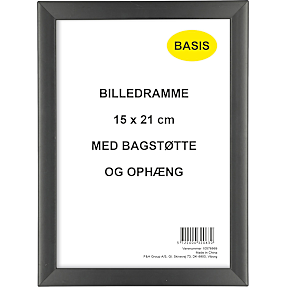 Ramme i sort - 15x21 cm