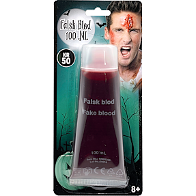 Halloween kunstigt blod 100 ml - rød