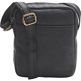 Herre skindtaske - sort