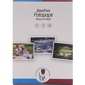 Glossy fotopapir A4 180g - 50 stk.