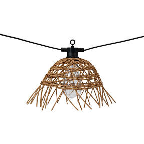 Sif lyskæde 6 stk. - rattan