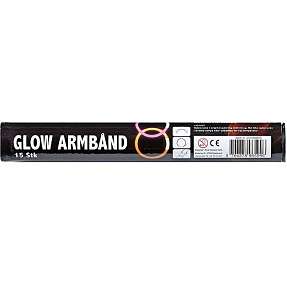 Glow knæklys 15-pak - multifarvet