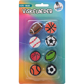 Danpen junior viskelædere bolde 8-pak