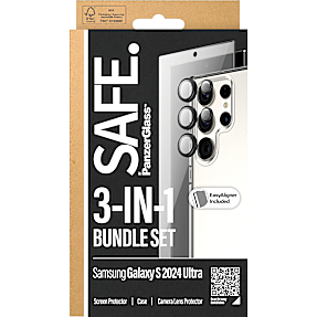 PanzerGlass SAFE 3-i-1 beskyttelsessæt Samsung Galaxy S24 Ultra