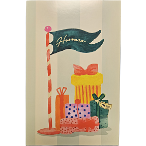 Salling kort med kuvert - hurra