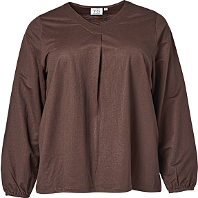 VRS dame bluse str. 52 - brun