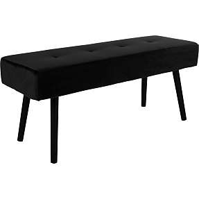 Skiby velour bænk - sort
