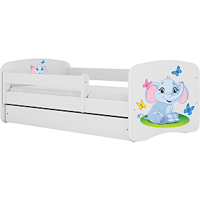 Juniorseng med elefantmotiv - 70x140 cm