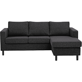 Oslo vendbar sofa med chaiselong - mørkegrå