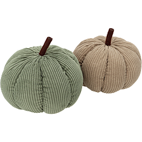 Efterårs græskar i fløjl H: 17 cm - flere varianter - assorteret