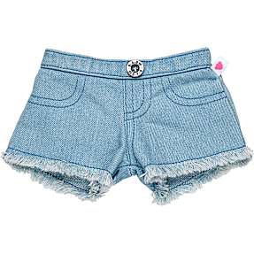 Build-A-Bear denim shorts med fryns