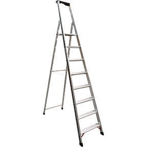 Trappestige med bakke Pro 3 trin - aluminium