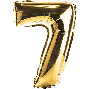 Salling folieballon " 7" H: 35 cm - flere varianter - assorteret