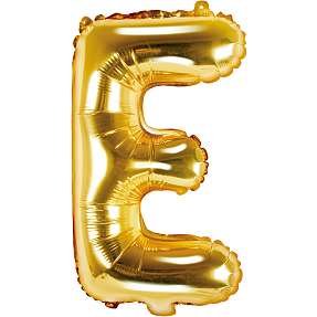 Folieballon "E" 33 cm - flere varianter - assorteret