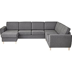 Rom Nordic vendbar hjørnesofa med chaiselong - antracit