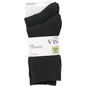 VRS dame 2-pak strømper str. onesize - sort