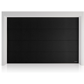 Garageport panel  med motor - sort