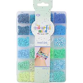 Colourful Mind perlesæt - blå/grøn/gul