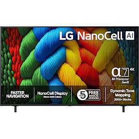 LG 65" NanoCell 4K AI TV 65NANO80A 2025
