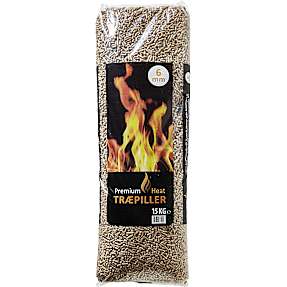 Premium Heat 6 mm træpiller 15 kg pose