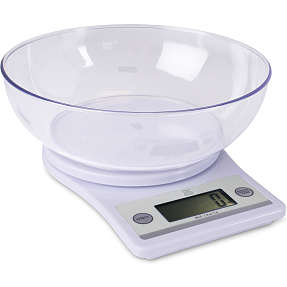Digital køkkenvægt - hvid plast (5 kg)
