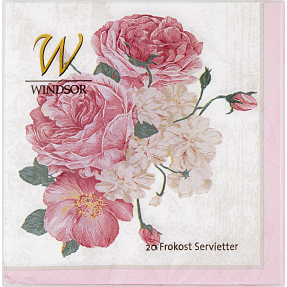 Windsor mønstrede servietter 33x33 cm 20-pak