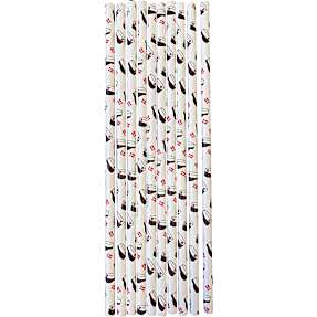 Sugerør med studenterhuer 20-pak - rød