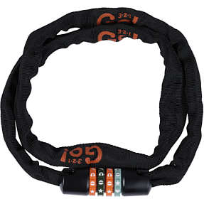 321 Go! kædelås med kode - sort/orange