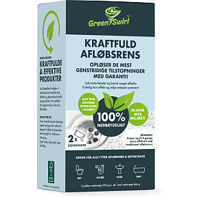 GreenSwirl afløbsrens 2 doseringsposer