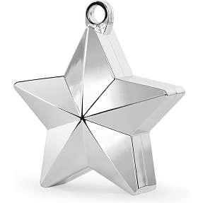 Ballonvægt stjerne - sølvfarvet