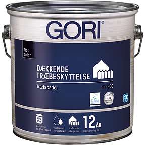 Gori 606 dækkende træbeskyttelse 2,5 liter - RAL 9010