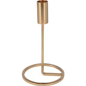 Lysestage metal - guldfarvet