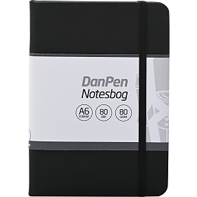 Danpen notesbog PU A6 - sort