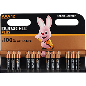 Duracell Plus AAA batterier 12-pak