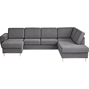 Rom Nordic venstrevendt U-sofa - antracit