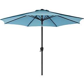 Miami parasol Ø300cm - Sort/tapestry blå