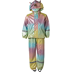 Basecamp børne regnsæt str. 134 - multifarvet