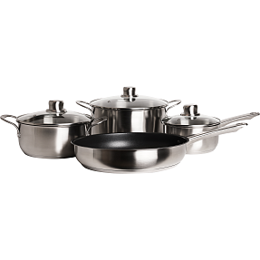 Køkkenchef grydesæt 7 dele - stål