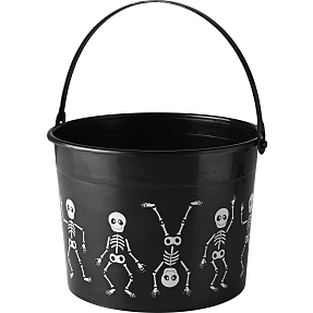 Halloween trick-or-treat-spand  H:15xØ:20 cm - flere varianter - assorteret