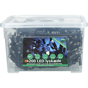 Q-line lyskæde med 200 LED - varm hvid