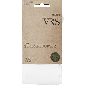 VRS børne strømpebukser str. 7-8 år - hvid