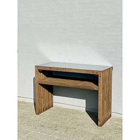 Kabeltromlen grillbord af traller m. topplade - Brunbejdset