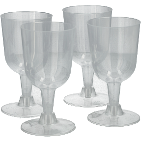 Vinglas i plast 4-pak (160m)