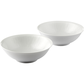 Royal Copenhagen Hvid Riflet serveringsskåle (35 cl)