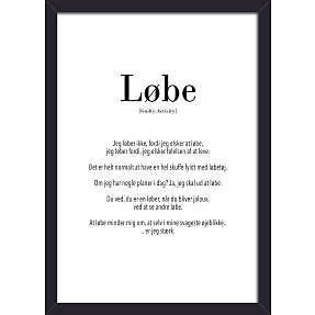 Salling Løbe plakat med sort glasramme 21x29,7 cm
