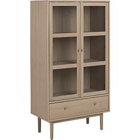 Aston vitrineskab - olieret egefiner