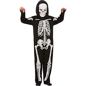 Halloween skelet kostume str. 104