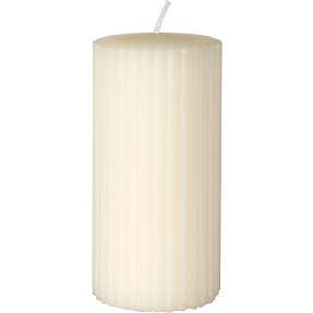 Windsor rillet bloklys 5,8x12 cm - Elfenben