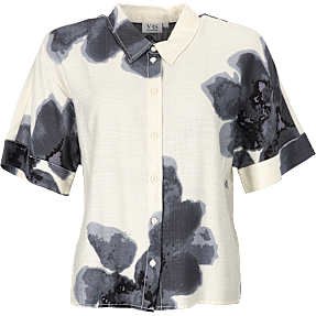 VRS dame blomstret skjorte str. XL - beige